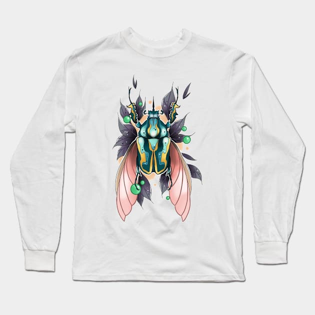 beetle Long Sleeve T-Shirt by sample the dragon